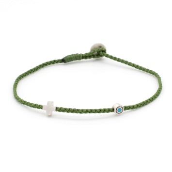 Anklet "Little Evil Eye & Cross"