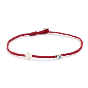 Anklet "Little Evil Eye & Cross"