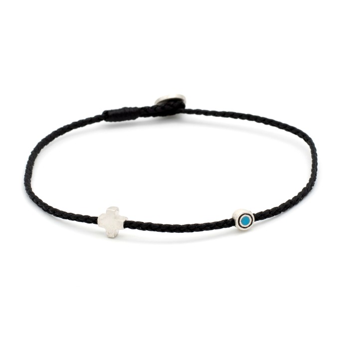 Anklet "Little Evil Eye & Cross" Anklet "Little Evil Eye & Cross"