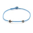 Anklet "Little Evil Eye & Cross Μ"