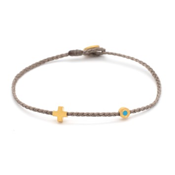 Anklet "Little Evil Eye & Cross G"