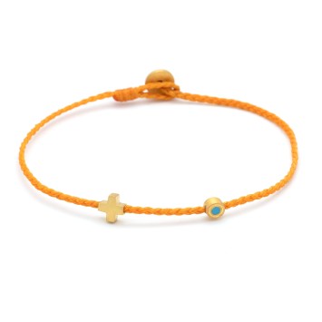 Anklet "Little Evil Eye & Cross G"