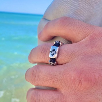 Ring "Cross Geo - Eyes"