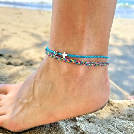 Anklet "Little Evil Eye & Cross"