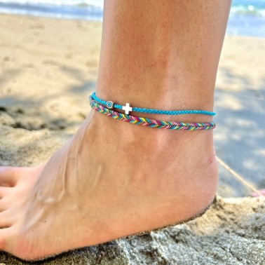 Anklet "Little Evil Eye & Cross"
