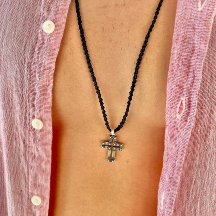 Κολιέ "Σταυρός 12 Pins"