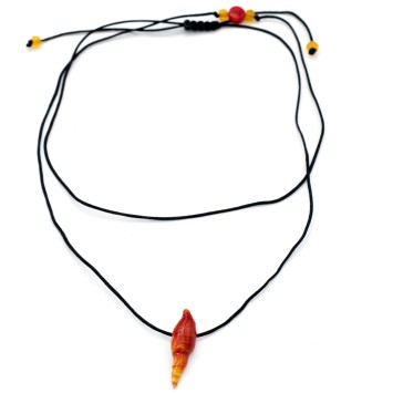 Necklace "Little Shell GL C" - Red