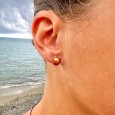 Earrings "Clams S" - Red - Studs