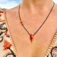 Necklace "Little Shell GL C" - Red