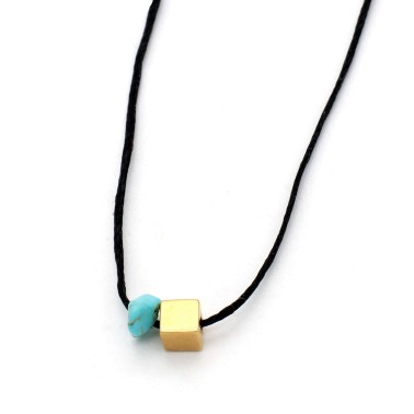 Necklace "Minimal Cube G"