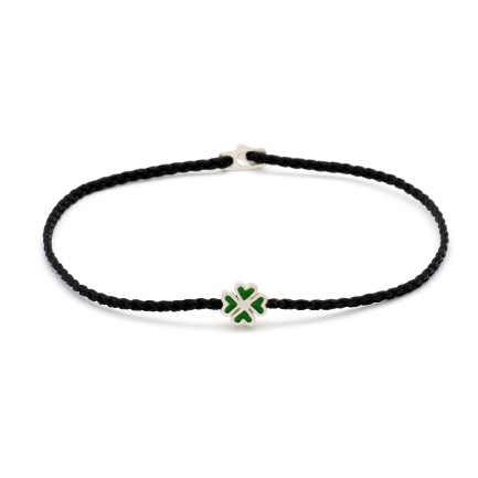 Bracelet - "Little Four Leaf Clover" - Green