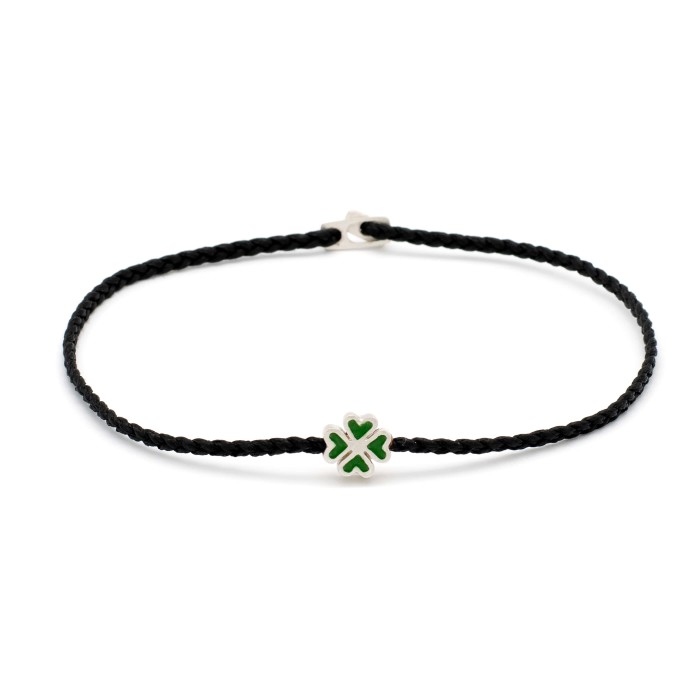 Bracelet - "Little Four Leaf Clover" - Green