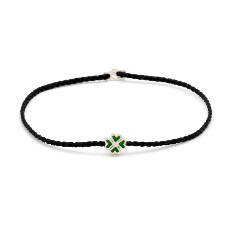 Bracelet - "Little Four Leaf Clover" - Green