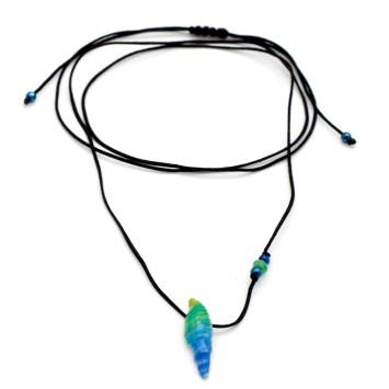 Necklace "Little Shell GL C" - Blue