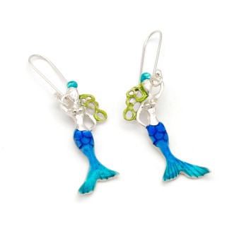 Earrings "Mermaid" - Blue